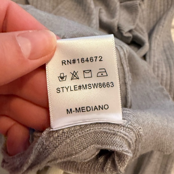 &Merci Gray Ruffled Sweater - Picture 7 of 7